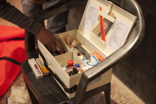 First Aid kit at a Disaster Management training